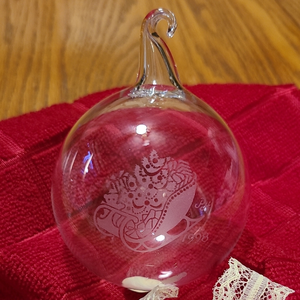 Princess House Exclusive Clear Glass Ornament 1998